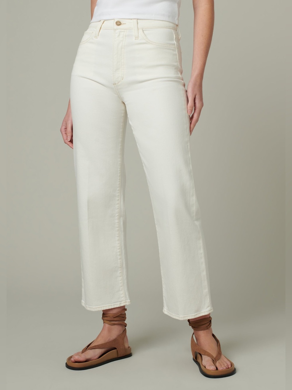 Joe’s The Blake High Rise Wide Leg Crop Jeans Milk 28 EUC Stretch
